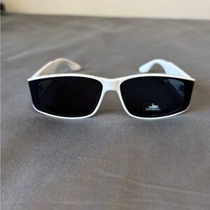 Beautiful White TB Logo White Framed Sunglasses